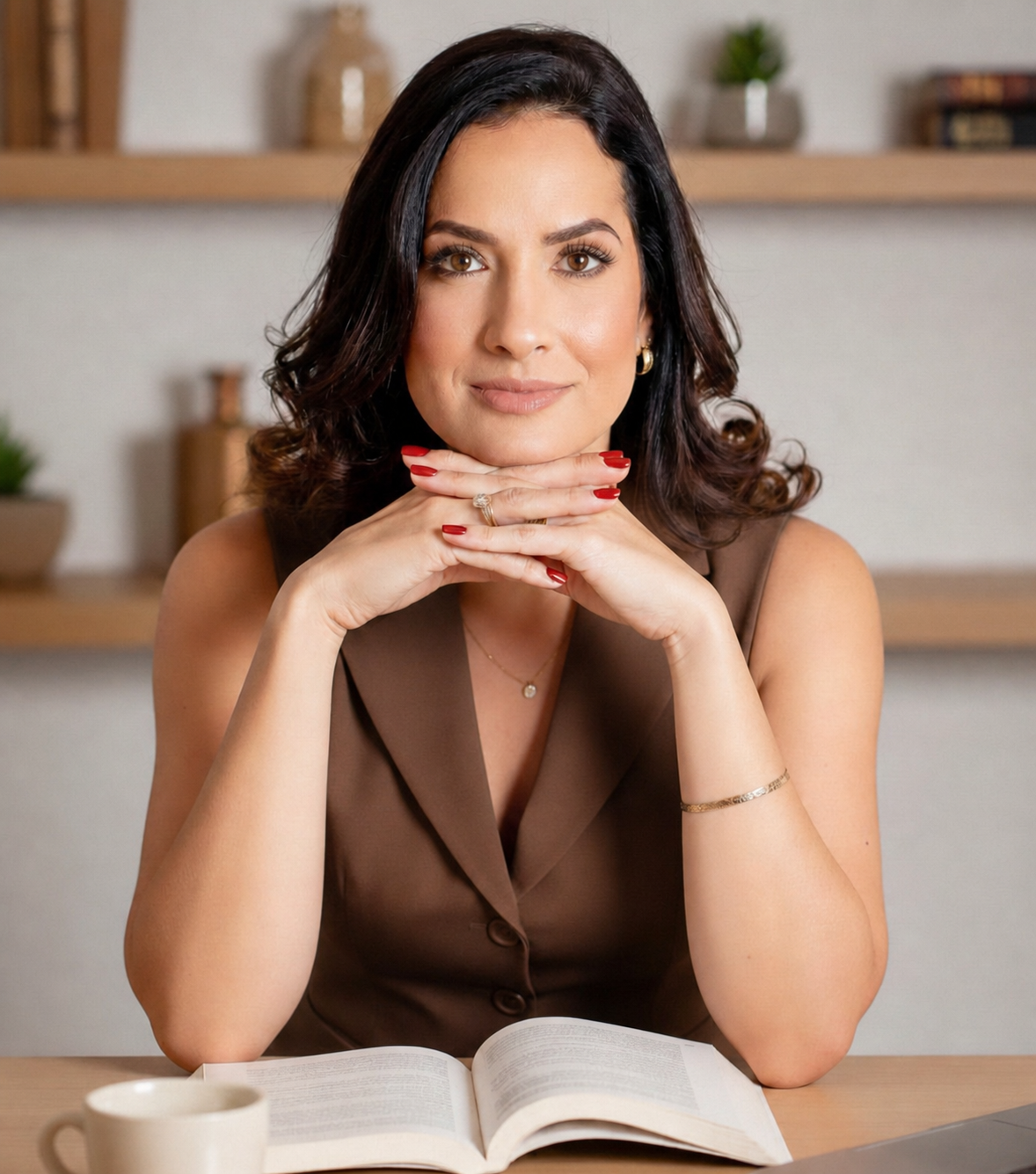 Retrato de Katia Nahum, psicóloga clínica com atendimento online